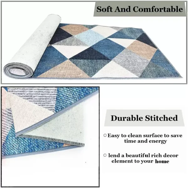Ishro Home Rubber, Velvet Floor Mat