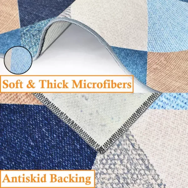 Ishro Home Rubber, Velvet Floor Mat